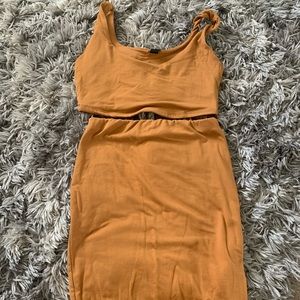 2 piece top and skirt set